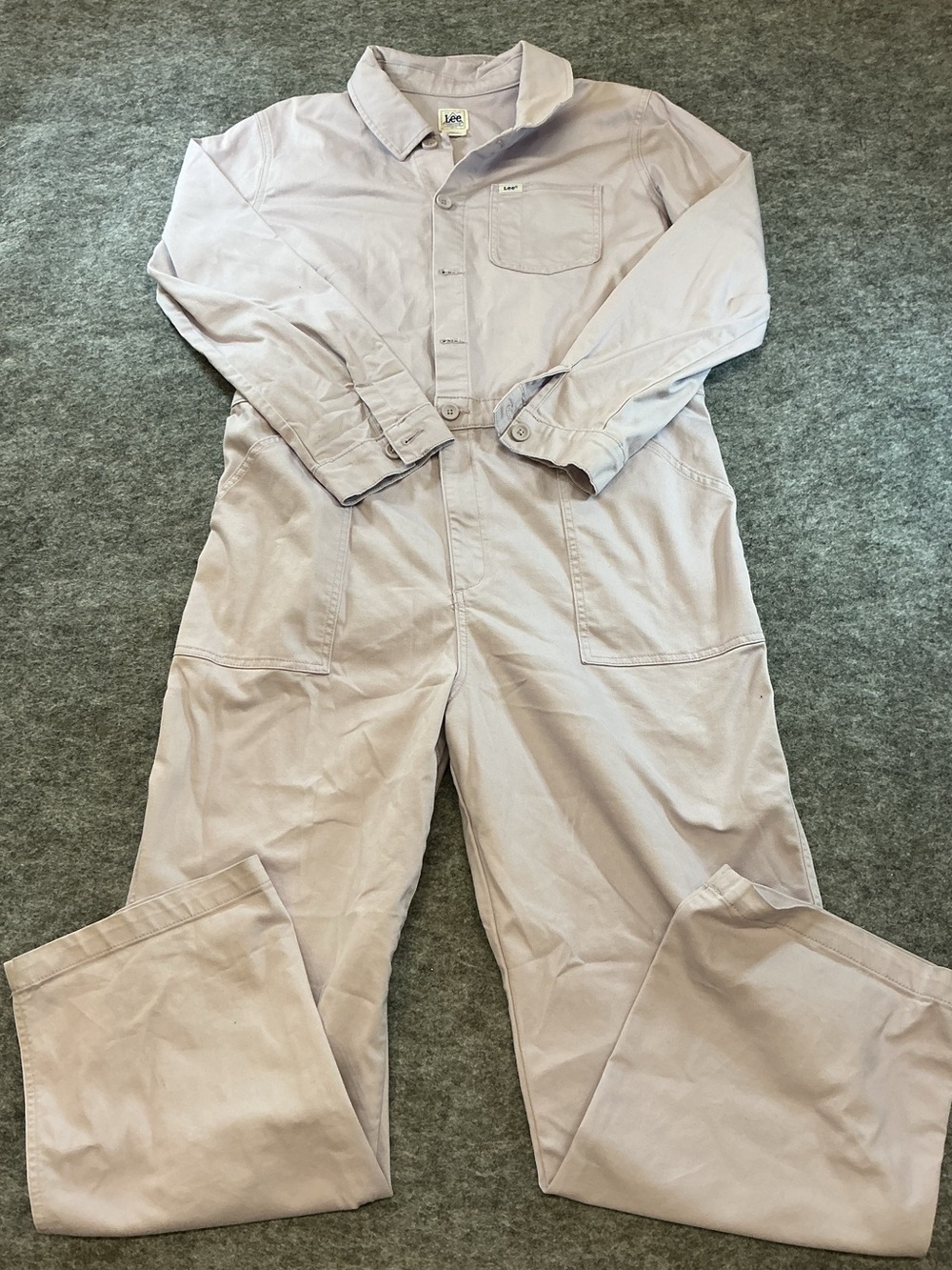 LEE | Retro Coveralls Women’s Light Lavender Utility Jumpsuit Size XL